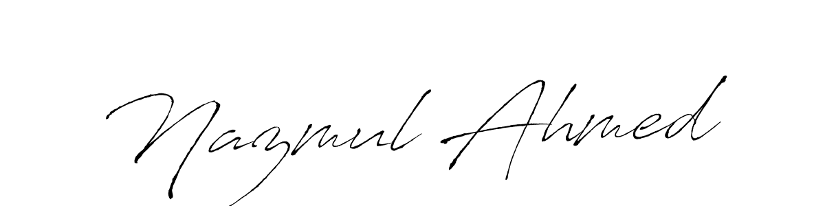 It looks lik you need a new signature style for name Nazmul Ahmed. Design unique handwritten (Antro_Vectra) signature with our free signature maker in just a few clicks. Nazmul Ahmed signature style 6 images and pictures png