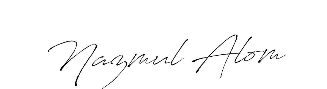 Also we have Nazmul Alom name is the best signature style. Create professional handwritten signature collection using Antro_Vectra autograph style. Nazmul Alom signature style 6 images and pictures png