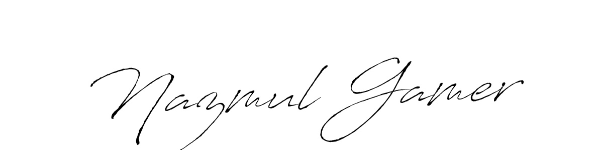 Also You can easily find your signature by using the search form. We will create Nazmul Gamer name handwritten signature images for you free of cost using Antro_Vectra sign style. Nazmul Gamer signature style 6 images and pictures png