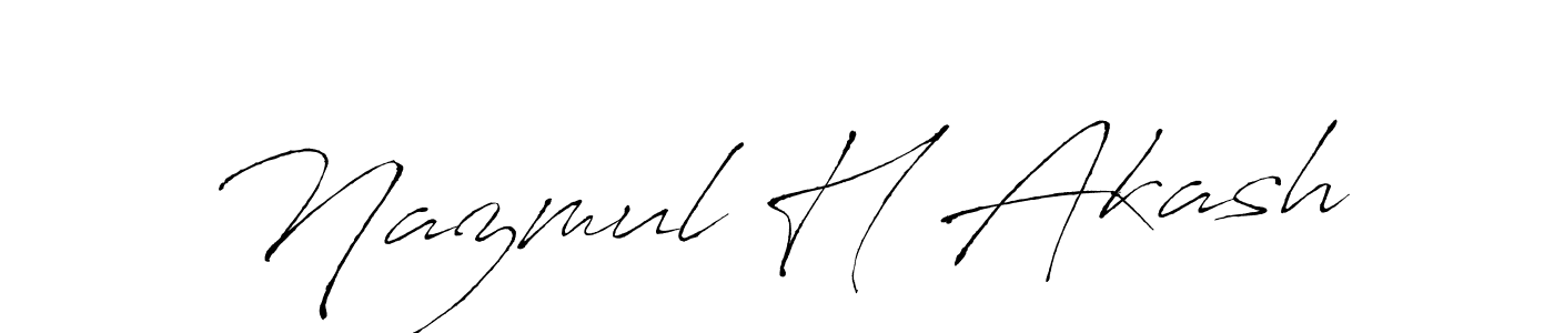 Here are the top 10 professional signature styles for the name Nazmul H Akash. These are the best autograph styles you can use for your name. Nazmul H Akash signature style 6 images and pictures png