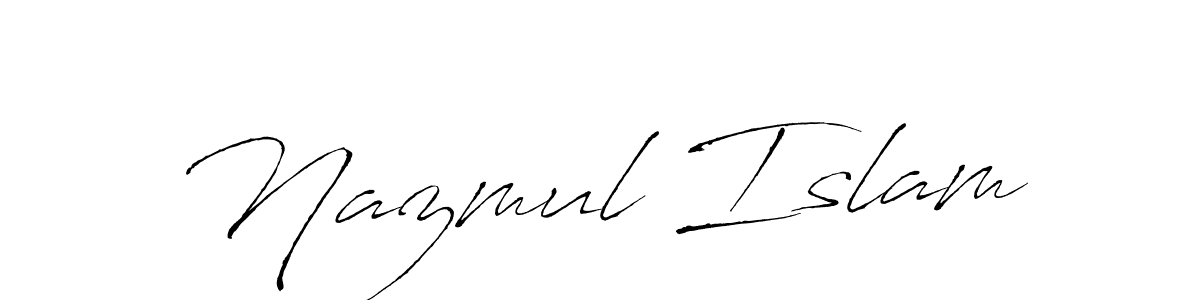 Use a signature maker to create a handwritten signature online. With this signature software, you can design (Antro_Vectra) your own signature for name Nazmul Islam. Nazmul Islam signature style 6 images and pictures png