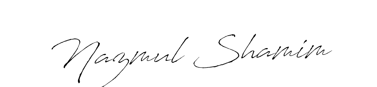 Also You can easily find your signature by using the search form. We will create Nazmul Shamim name handwritten signature images for you free of cost using Antro_Vectra sign style. Nazmul Shamim signature style 6 images and pictures png