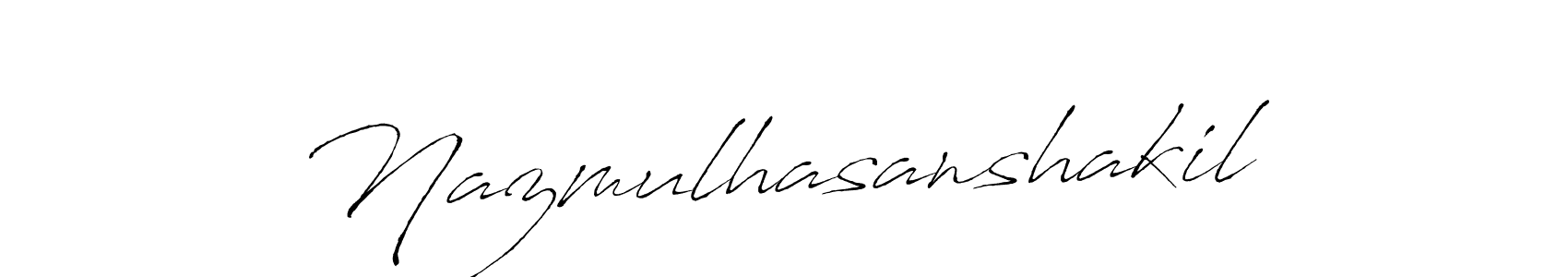 How to make Nazmulhasanshakil signature? Antro_Vectra is a professional autograph style. Create handwritten signature for Nazmulhasanshakil name. Nazmulhasanshakil signature style 6 images and pictures png