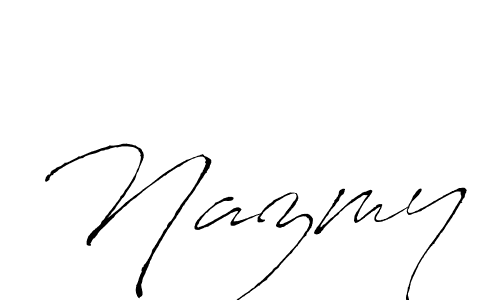 How to make Nazmy name signature. Use Antro_Vectra style for creating short signs online. This is the latest handwritten sign. Nazmy signature style 6 images and pictures png