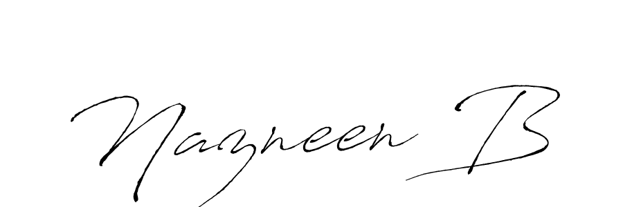 Create a beautiful signature design for name Nazneen B. With this signature (Antro_Vectra) fonts, you can make a handwritten signature for free. Nazneen B signature style 6 images and pictures png