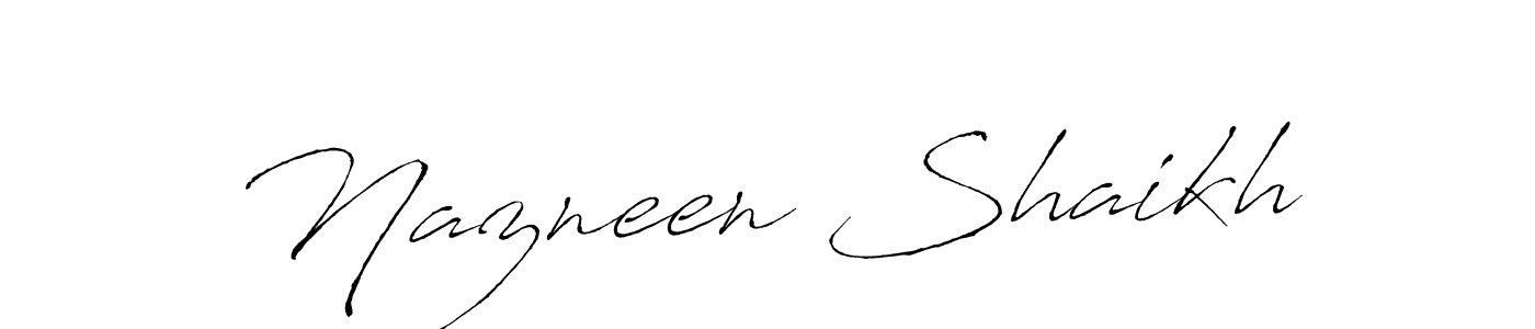 Make a beautiful signature design for name Nazneen Shaikh. Use this online signature maker to create a handwritten signature for free. Nazneen Shaikh signature style 6 images and pictures png