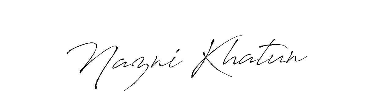 Design your own signature with our free online signature maker. With this signature software, you can create a handwritten (Antro_Vectra) signature for name Nazni Khatun. Nazni Khatun signature style 6 images and pictures png