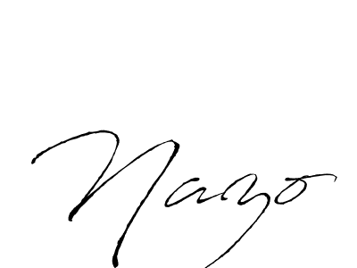 Use a signature maker to create a handwritten signature online. With this signature software, you can design (Antro_Vectra) your own signature for name Nazo. Nazo signature style 6 images and pictures png