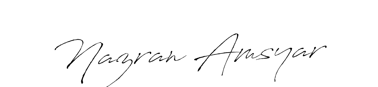 How to Draw Nazran Amsyar signature style? Antro_Vectra is a latest design signature styles for name Nazran Amsyar. Nazran Amsyar signature style 6 images and pictures png