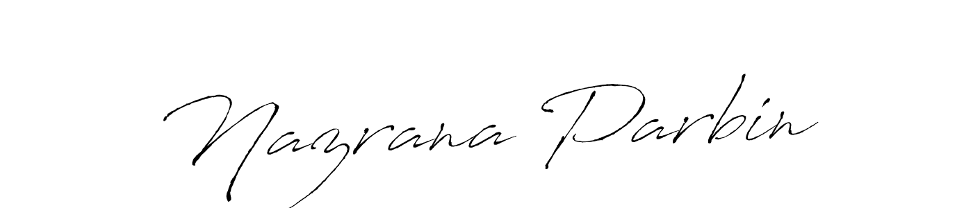 It looks lik you need a new signature style for name Nazrana Parbin. Design unique handwritten (Antro_Vectra) signature with our free signature maker in just a few clicks. Nazrana Parbin signature style 6 images and pictures png