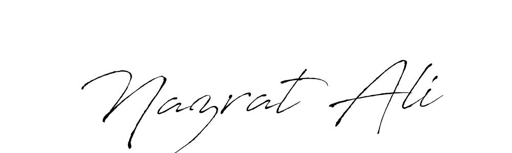 Create a beautiful signature design for name Nazrat Ali. With this signature (Antro_Vectra) fonts, you can make a handwritten signature for free. Nazrat Ali signature style 6 images and pictures png