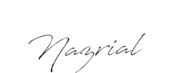 Design your own signature with our free online signature maker. With this signature software, you can create a handwritten (Antro_Vectra) signature for name Nazrial. Nazrial signature style 6 images and pictures png