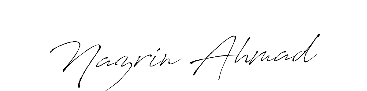 Nazrin Ahmad stylish signature style. Best Handwritten Sign (Antro_Vectra) for my name. Handwritten Signature Collection Ideas for my name Nazrin Ahmad. Nazrin Ahmad signature style 6 images and pictures png
