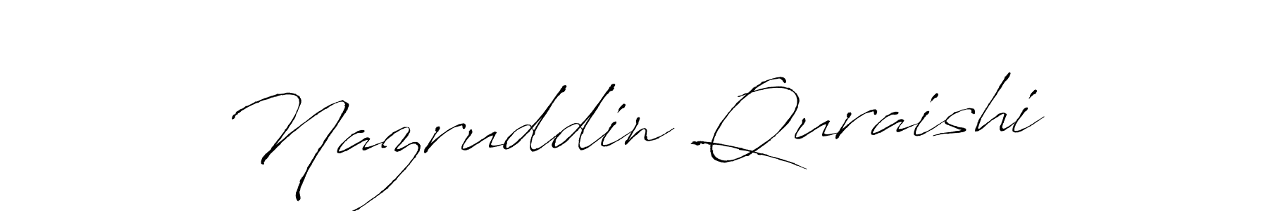 Use a signature maker to create a handwritten signature online. With this signature software, you can design (Antro_Vectra) your own signature for name Nazruddin Quraishi. Nazruddin Quraishi signature style 6 images and pictures png