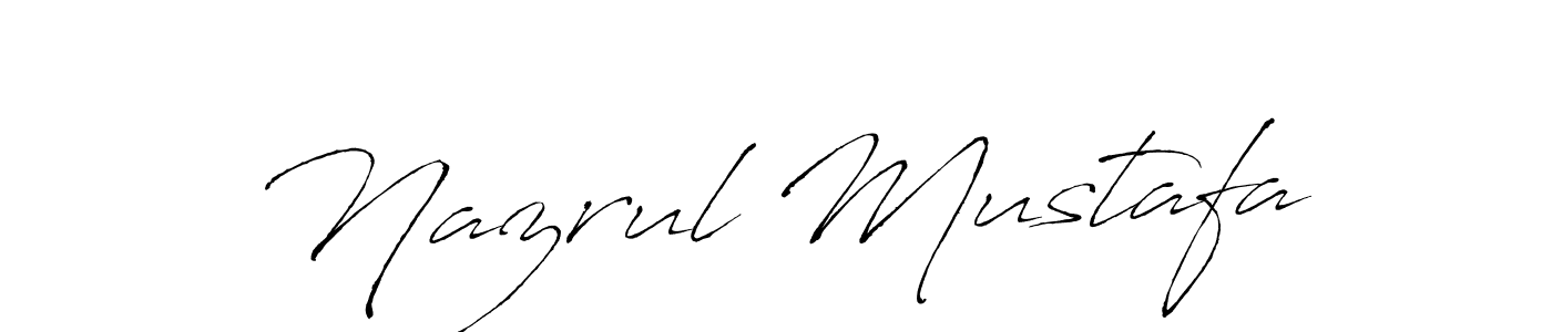 Create a beautiful signature design for name Nazrul Mustafa. With this signature (Antro_Vectra) fonts, you can make a handwritten signature for free. Nazrul Mustafa signature style 6 images and pictures png