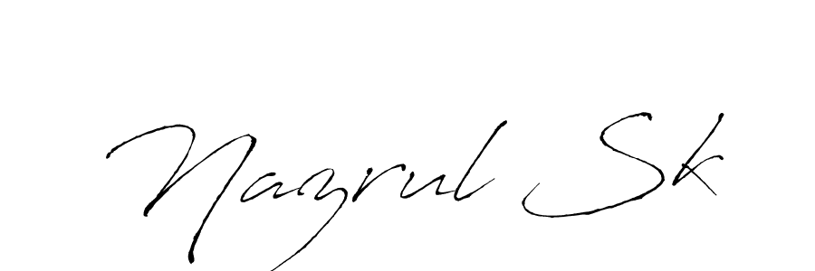 Create a beautiful signature design for name Nazrul Sk. With this signature (Antro_Vectra) fonts, you can make a handwritten signature for free. Nazrul Sk signature style 6 images and pictures png