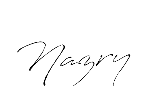 The best way (Antro_Vectra) to make a short signature is to pick only two or three words in your name. The name Nazry include a total of six letters. For converting this name. Nazry signature style 6 images and pictures png