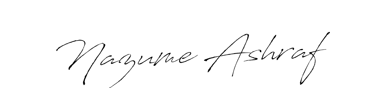 Nazume Ashraf stylish signature style. Best Handwritten Sign (Antro_Vectra) for my name. Handwritten Signature Collection Ideas for my name Nazume Ashraf. Nazume Ashraf signature style 6 images and pictures png