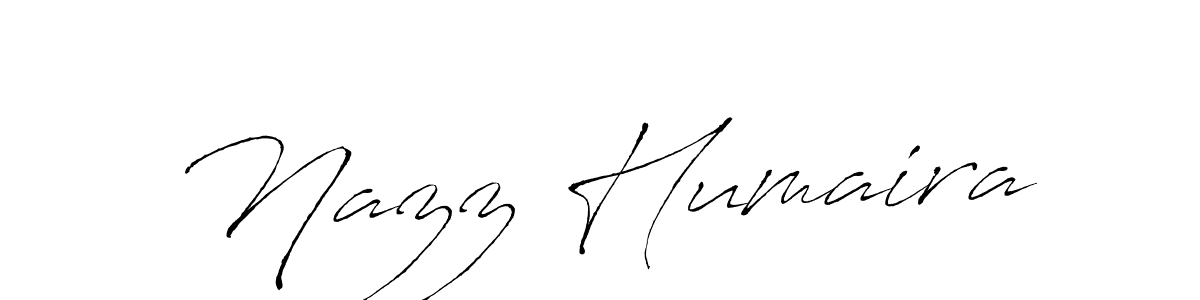 Nazz Humaira stylish signature style. Best Handwritten Sign (Antro_Vectra) for my name. Handwritten Signature Collection Ideas for my name Nazz Humaira. Nazz Humaira signature style 6 images and pictures png