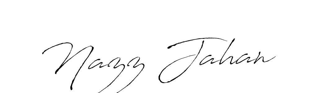Nazz Jahan stylish signature style. Best Handwritten Sign (Antro_Vectra) for my name. Handwritten Signature Collection Ideas for my name Nazz Jahan. Nazz Jahan signature style 6 images and pictures png