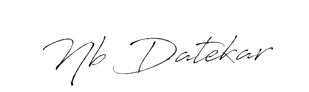 Make a beautiful signature design for name Nb Datekar. Use this online signature maker to create a handwritten signature for free. Nb Datekar signature style 6 images and pictures png