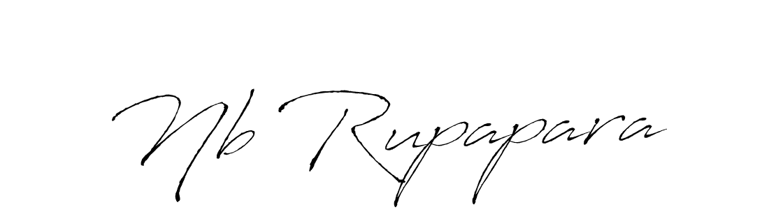 Create a beautiful signature design for name Nb Rupapara. With this signature (Antro_Vectra) fonts, you can make a handwritten signature for free. Nb Rupapara signature style 6 images and pictures png