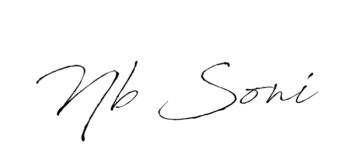 Use a signature maker to create a handwritten signature online. With this signature software, you can design (Antro_Vectra) your own signature for name Nb Soni. Nb Soni signature style 6 images and pictures png