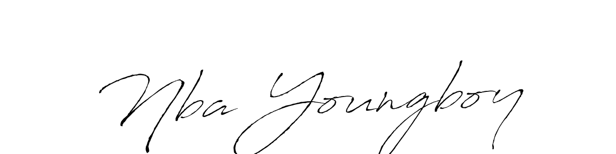 Make a beautiful signature design for name Nba Youngboy. With this signature (Antro_Vectra) style, you can create a handwritten signature for free. Nba Youngboy signature style 6 images and pictures png