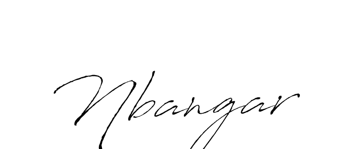 How to make Nbangar signature? Antro_Vectra is a professional autograph style. Create handwritten signature for Nbangar name. Nbangar signature style 6 images and pictures png