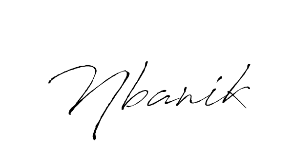 Make a beautiful signature design for name Nbanik. With this signature (Antro_Vectra) style, you can create a handwritten signature for free. Nbanik signature style 6 images and pictures png