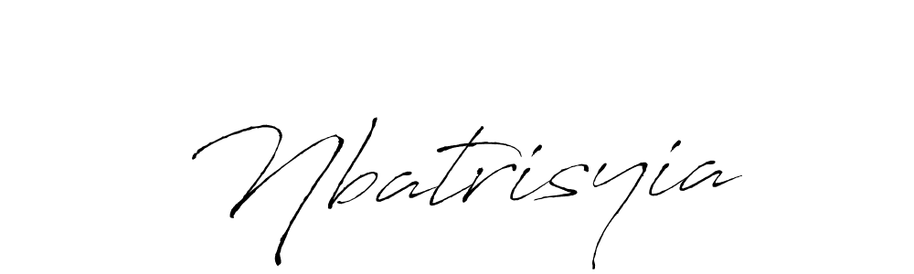 Create a beautiful signature design for name Nbatrisyia. With this signature (Antro_Vectra) fonts, you can make a handwritten signature for free. Nbatrisyia signature style 6 images and pictures png