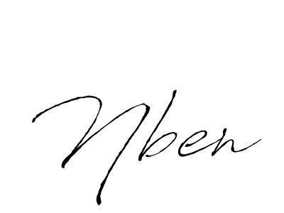 Use a signature maker to create a handwritten signature online. With this signature software, you can design (Antro_Vectra) your own signature for name Nben. Nben signature style 6 images and pictures png