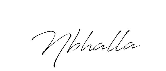 How to make Nbhalla signature? Antro_Vectra is a professional autograph style. Create handwritten signature for Nbhalla name. Nbhalla signature style 6 images and pictures png