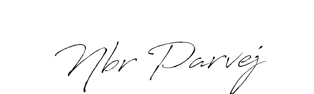 The best way (Antro_Vectra) to make a short signature is to pick only two or three words in your name. The name Nbr Parvej include a total of six letters. For converting this name. Nbr Parvej signature style 6 images and pictures png