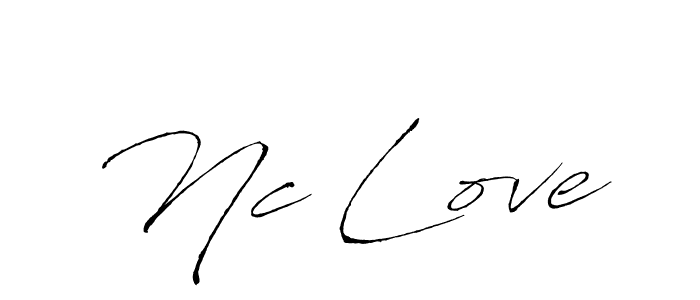 Make a beautiful signature design for name Nc Love. With this signature (Antro_Vectra) style, you can create a handwritten signature for free. Nc Love signature style 6 images and pictures png