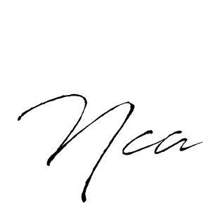 You should practise on your own different ways (Antro_Vectra) to write your name (Nca) in signature. don't let someone else do it for you. Nca signature style 6 images and pictures png