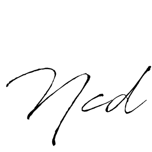Create a beautiful signature design for name Ncd. With this signature (Antro_Vectra) fonts, you can make a handwritten signature for free. Ncd signature style 6 images and pictures png
