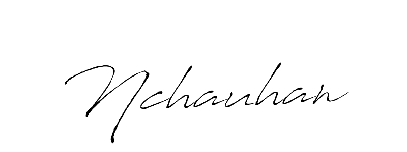 Nchauhan stylish signature style. Best Handwritten Sign (Antro_Vectra) for my name. Handwritten Signature Collection Ideas for my name Nchauhan. Nchauhan signature style 6 images and pictures png