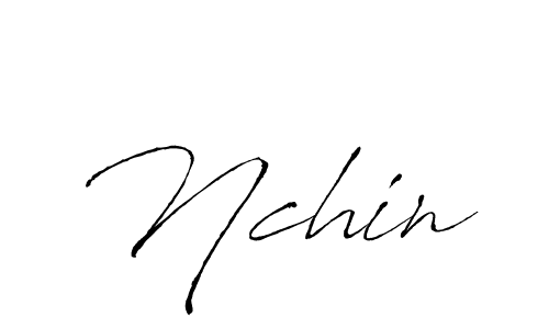 You should practise on your own different ways (Antro_Vectra) to write your name (Nchin) in signature. don't let someone else do it for you. Nchin signature style 6 images and pictures png