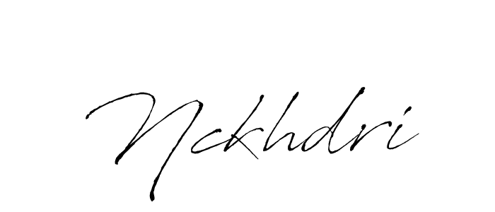 How to make Nckhdri signature? Antro_Vectra is a professional autograph style. Create handwritten signature for Nckhdri name. Nckhdri signature style 6 images and pictures png