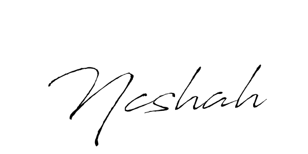 The best way (Antro_Vectra) to make a short signature is to pick only two or three words in your name. The name Ncshah include a total of six letters. For converting this name. Ncshah signature style 6 images and pictures png