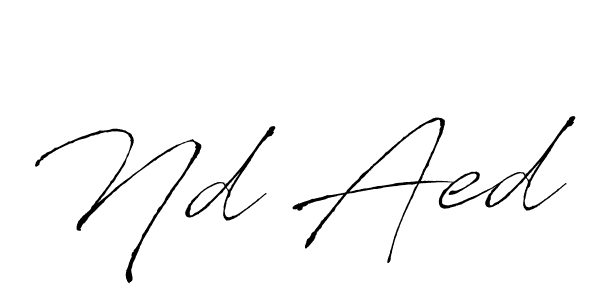 Nd Aed stylish signature style. Best Handwritten Sign (Antro_Vectra) for my name. Handwritten Signature Collection Ideas for my name Nd Aed. Nd Aed signature style 6 images and pictures png