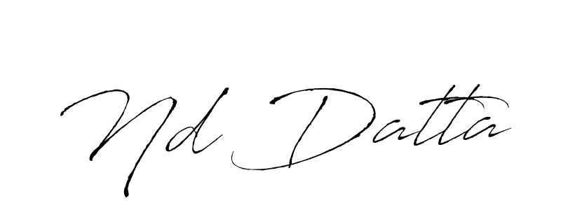 Nd Datta stylish signature style. Best Handwritten Sign (Antro_Vectra) for my name. Handwritten Signature Collection Ideas for my name Nd Datta. Nd Datta signature style 6 images and pictures png