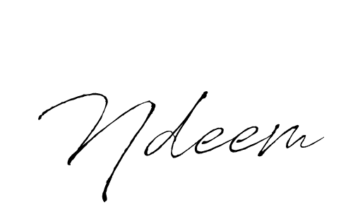 Antro_Vectra is a professional signature style that is perfect for those who want to add a touch of class to their signature. It is also a great choice for those who want to make their signature more unique. Get Ndeem name to fancy signature for free. Ndeem signature style 6 images and pictures png