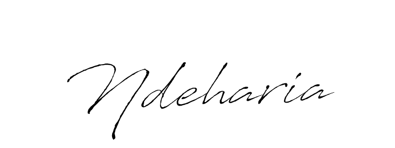 Make a beautiful signature design for name Ndeharia. With this signature (Antro_Vectra) style, you can create a handwritten signature for free. Ndeharia signature style 6 images and pictures png