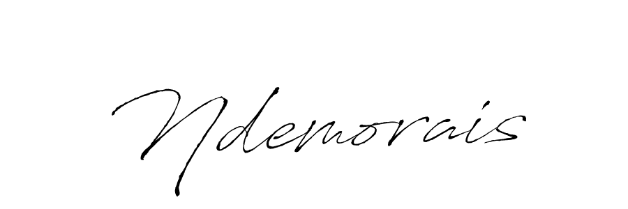 Create a beautiful signature design for name Ndemorais. With this signature (Antro_Vectra) fonts, you can make a handwritten signature for free. Ndemorais signature style 6 images and pictures png