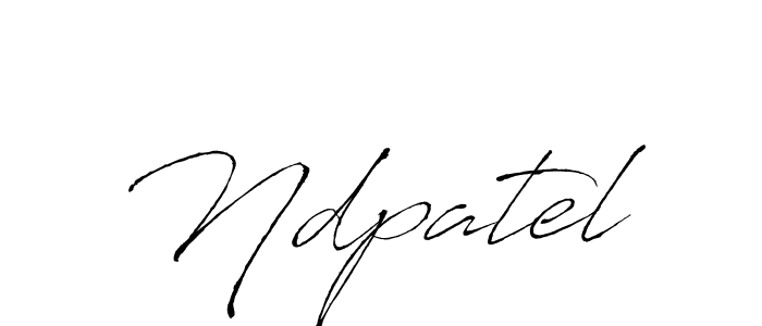 Create a beautiful signature design for name Ndpatel. With this signature (Antro_Vectra) fonts, you can make a handwritten signature for free. Ndpatel signature style 6 images and pictures png