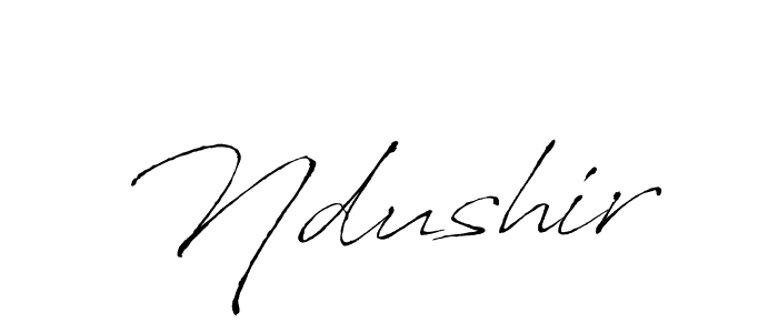 Create a beautiful signature design for name Ndushir. With this signature (Antro_Vectra) fonts, you can make a handwritten signature for free. Ndushir signature style 6 images and pictures png