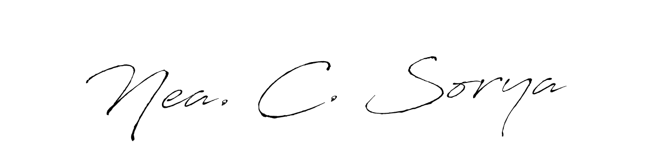 Nea. C. Sorya stylish signature style. Best Handwritten Sign (Antro_Vectra) for my name. Handwritten Signature Collection Ideas for my name Nea. C. Sorya. Nea. C. Sorya signature style 6 images and pictures png