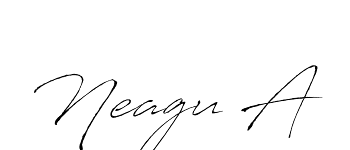 Also we have Neagu A name is the best signature style. Create professional handwritten signature collection using Antro_Vectra autograph style. Neagu A signature style 6 images and pictures png